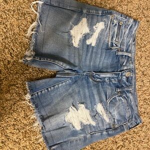 American Eagle Outfitters “Midi” Distressed Jean Shorts